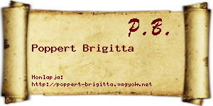 Poppert Brigitta névjegykártya